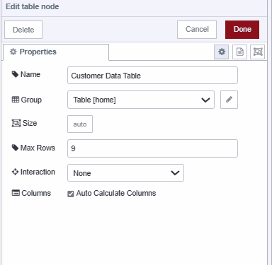 "Screenshot displaying ui-table widget configuration"
